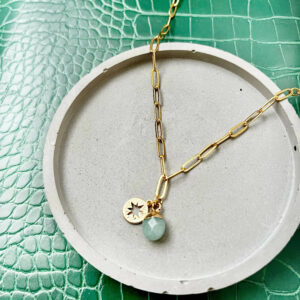 Aventurine & Northern Star Paperchain Necklace Supply